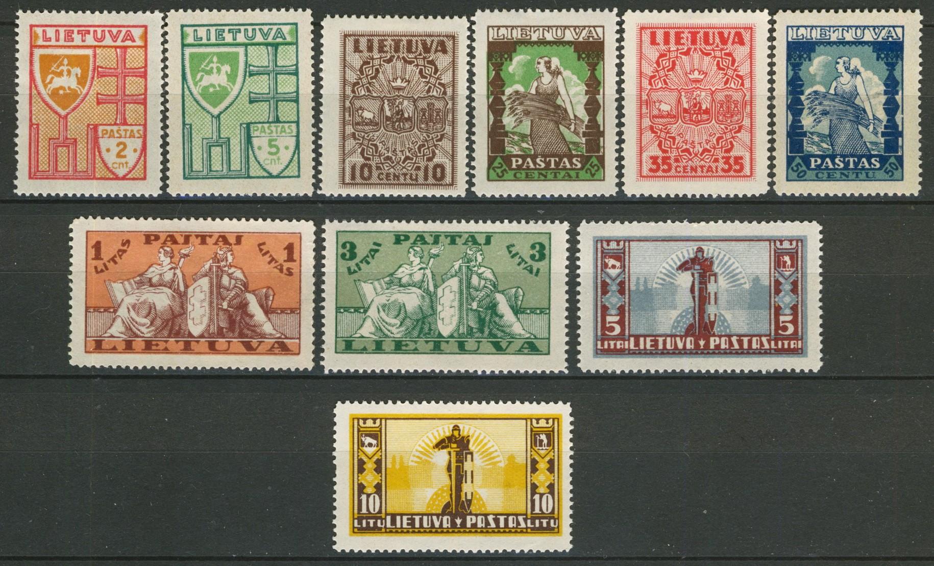 Naujoji standartinių ženklų laida - 1934 m. MH