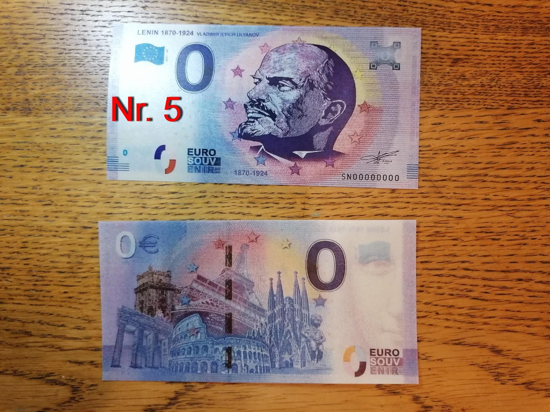 Suvenyriniai Rusijos banknotai su Leninu
