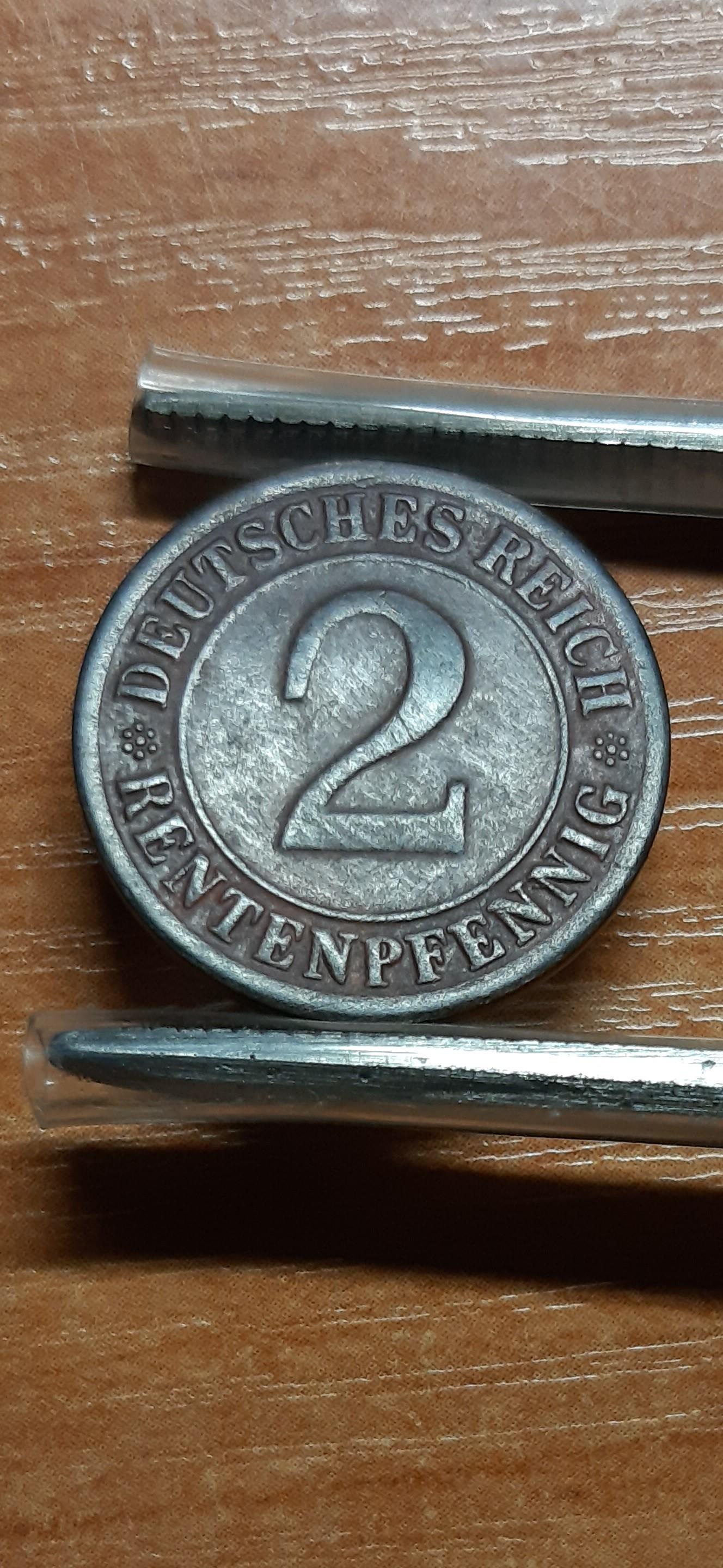 Vokietija 2 rentenpfenigai 1923 F KM#31