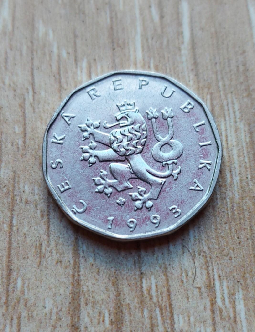 Čekija 2 kronos 1993 KM#9 