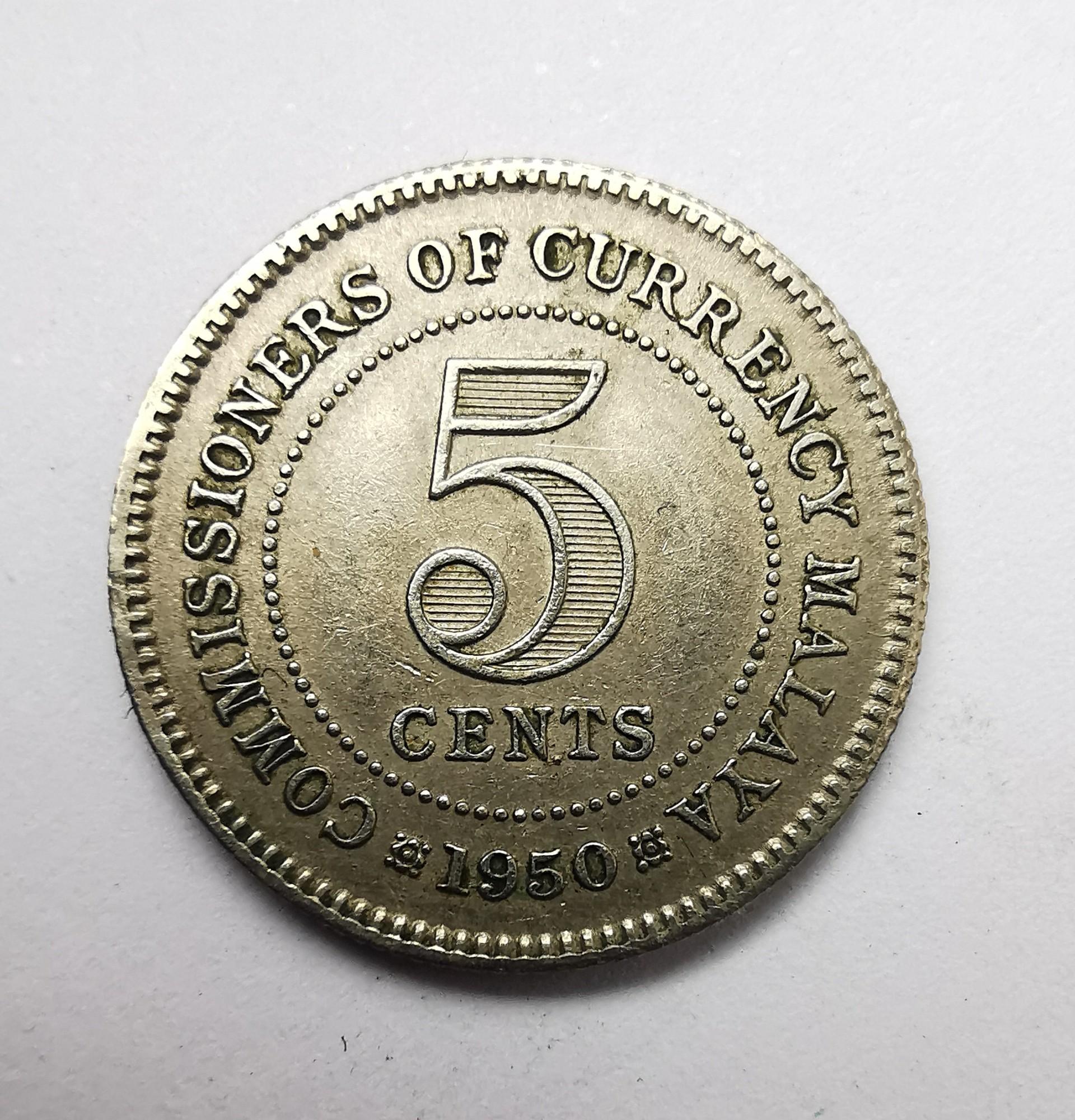 Malaja ir Borneo 5 ct 1950