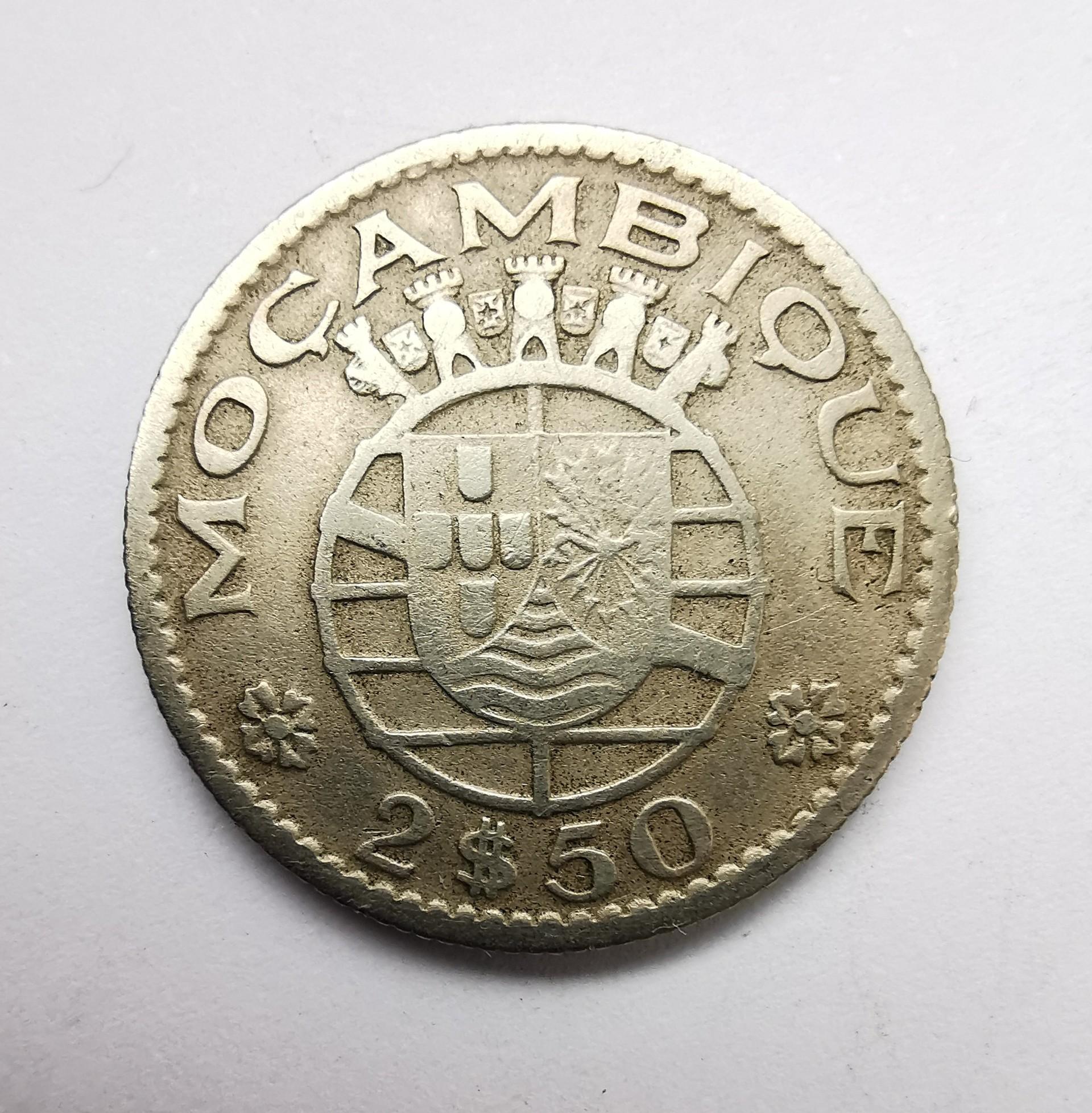 Mozambikas 2.5 eskudo 1955