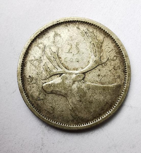 Kanada 25 c 1955 Sidabras 