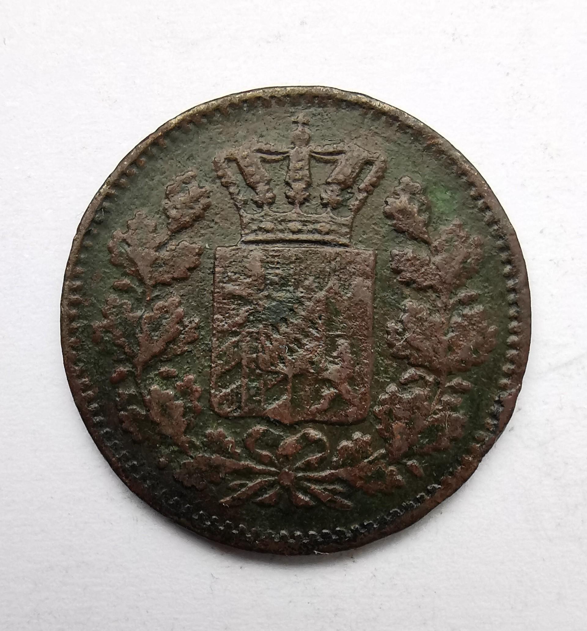 Bavaria 1 kreuzer 1866