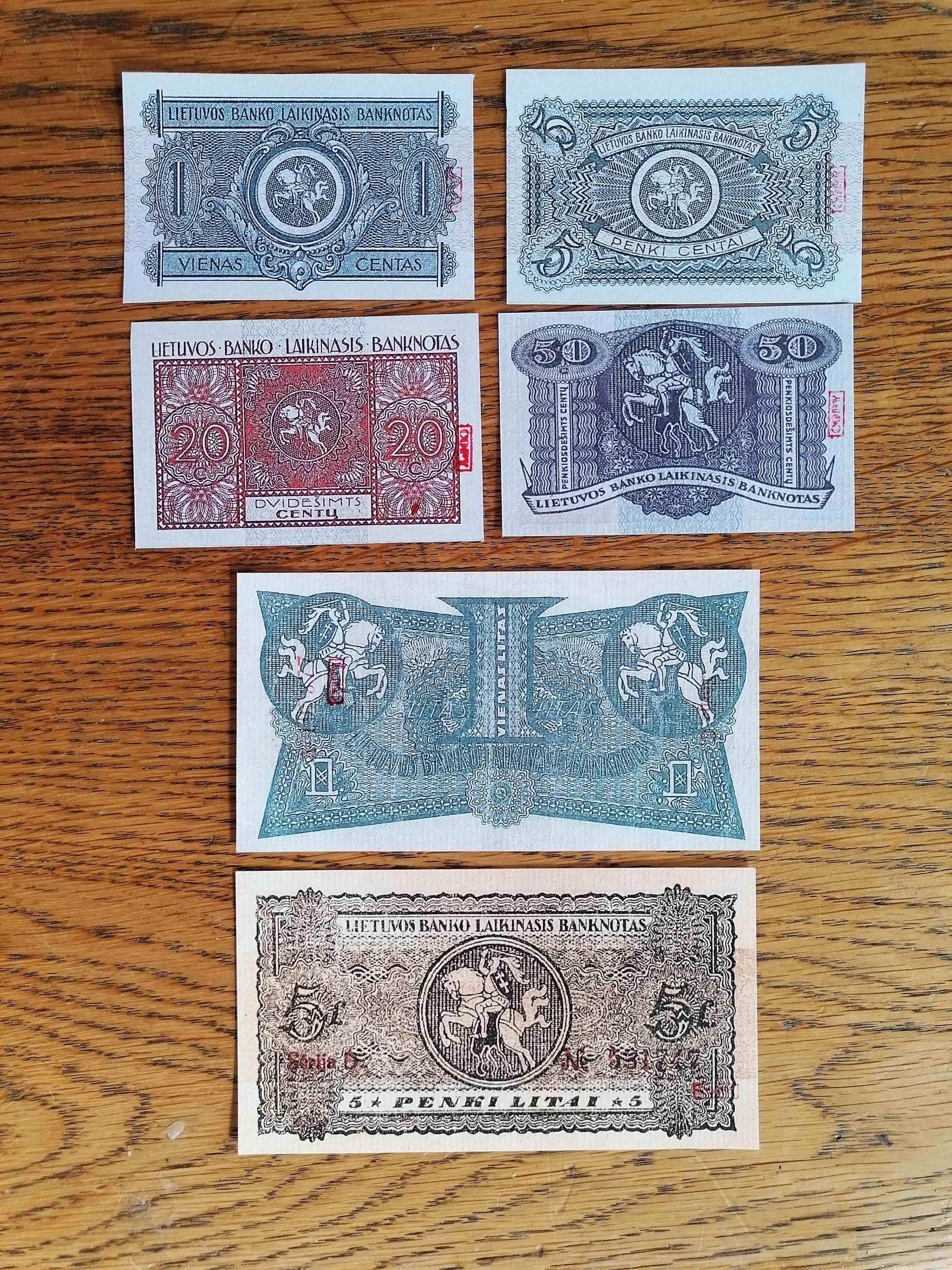 1922 Lietuvos laikinieji litai (KOPIJOS) 1 vnt.