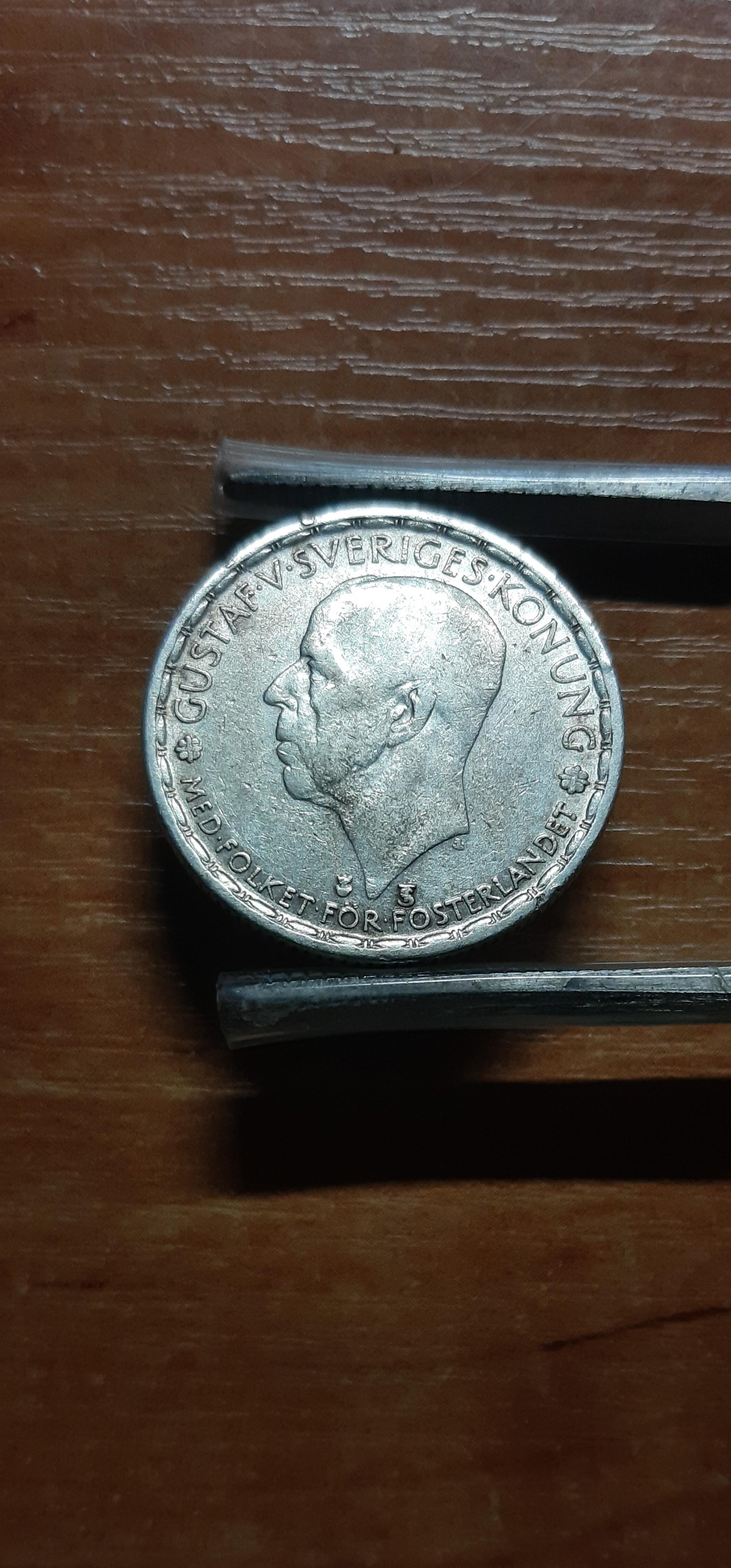 Švedija 1 Krona 1948 KM#814 Sidabras (46)