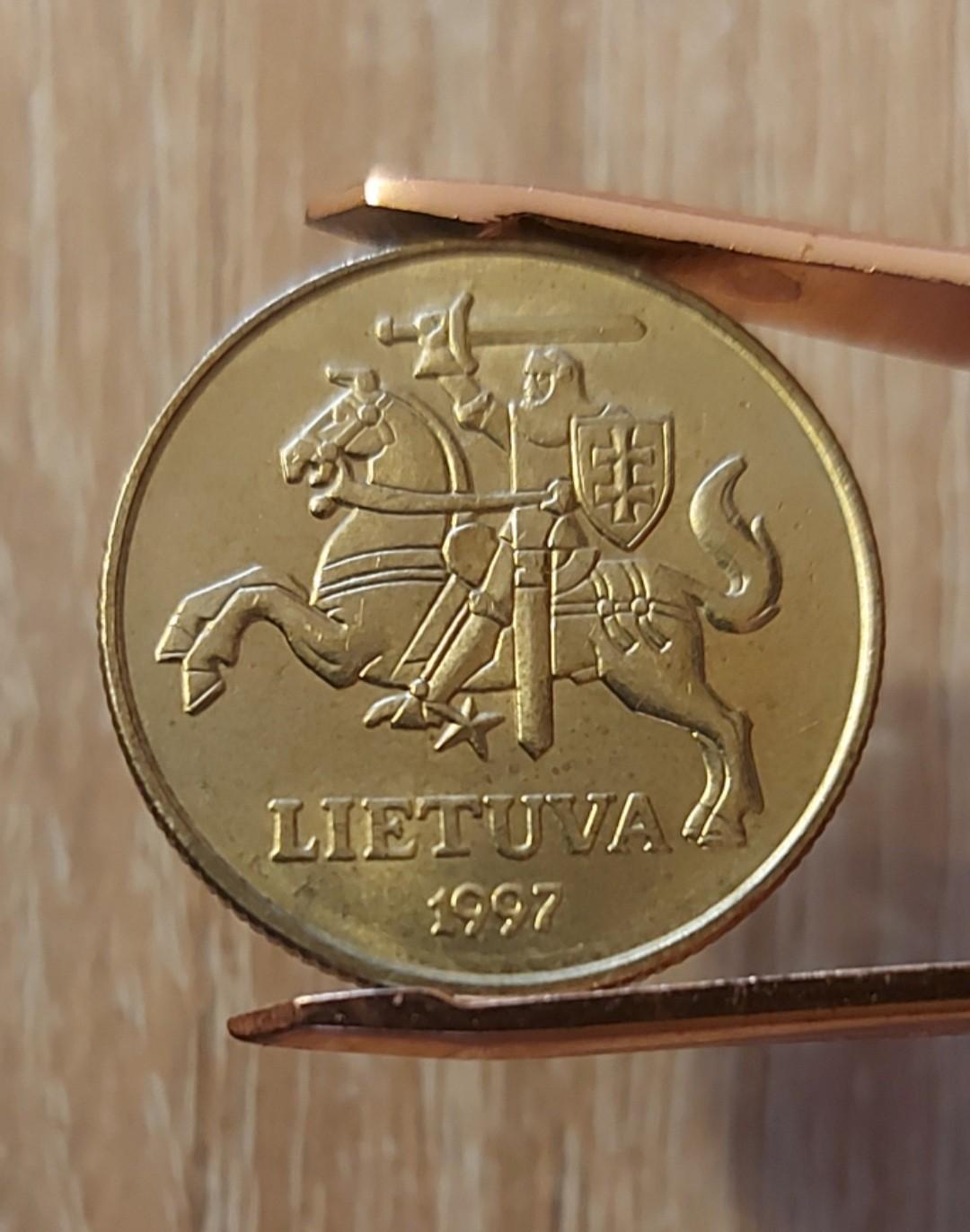 Lietuva 50 Centų 1997 KM#108 Nikelis+Žalvaris