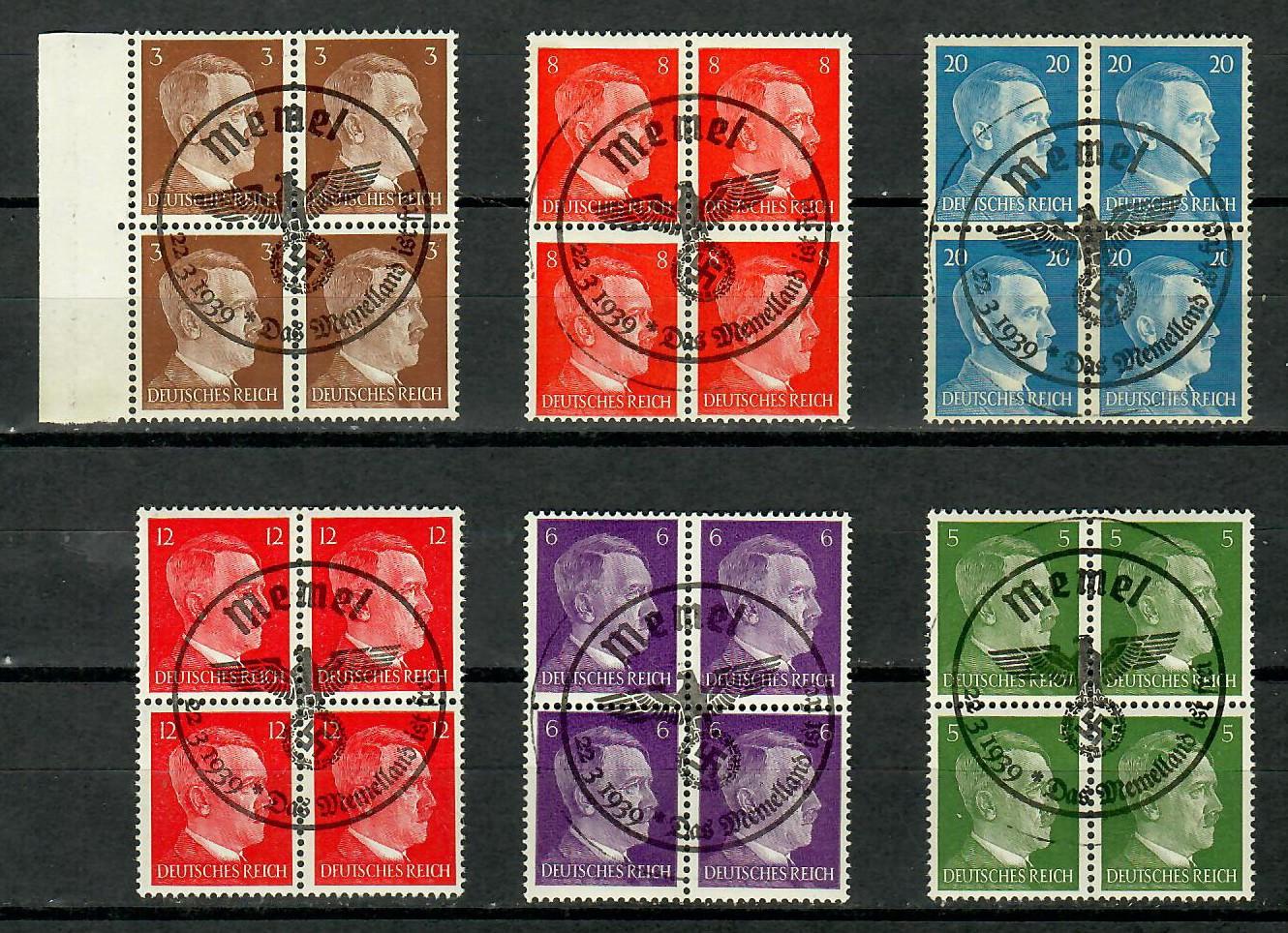 Memel'io kvartblokas 1 vnt. MNH FALŠAI