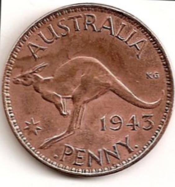 Australija. 1 pensas ( 1943 ) XF