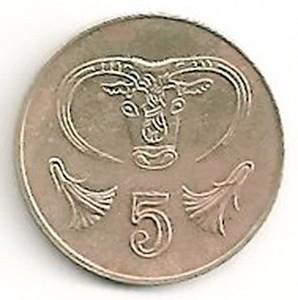 Kipras. 5 centai ( 1994 ) XF