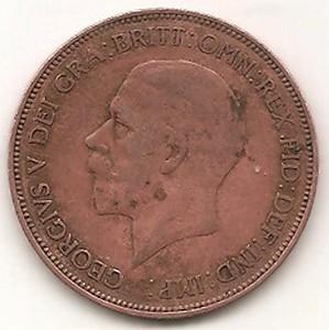 Anglija. 1 pensas ( 1935 ) VF +