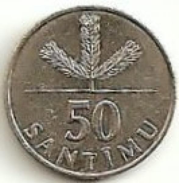 Latvija. 50 santimų ( 2009 ) XF