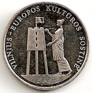 Lietuva. 1 litas ( Vilnius - Europos kultūros sostinė ) ( 2009 ) AU