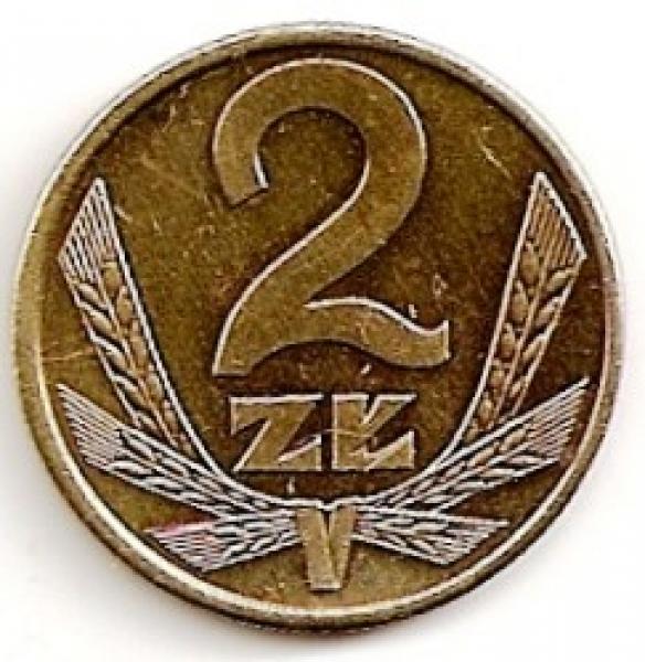 Lenkija. 2 zlotai ( 1986 ) VF