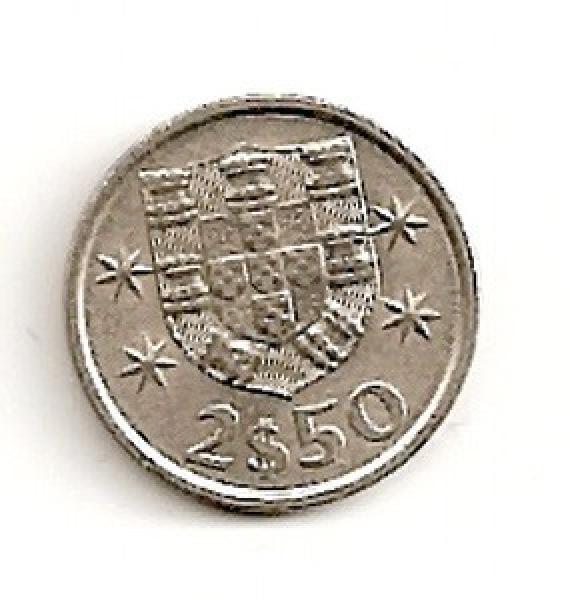 Portugalija. 2, 50 eskudo ( 1980 ) XF