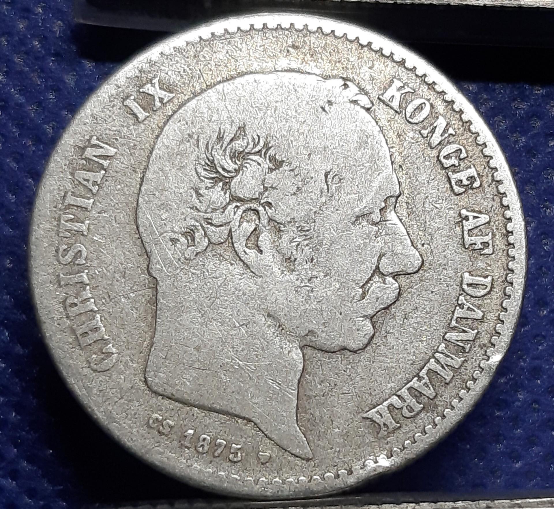 Danija 1 Krona 1875 KM#797 Sidabras (217)