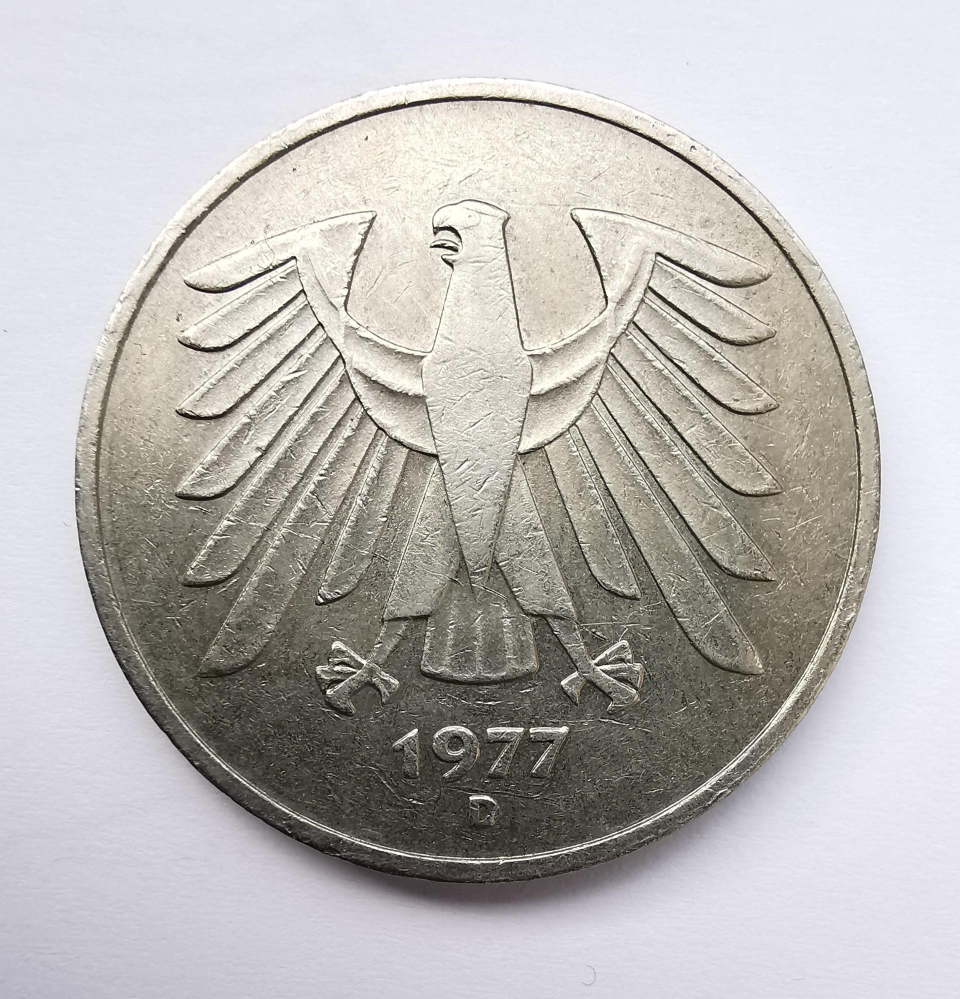 Vokietija 5 M 1977 