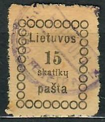 Lietuva 1918 Mi 4 naudotas