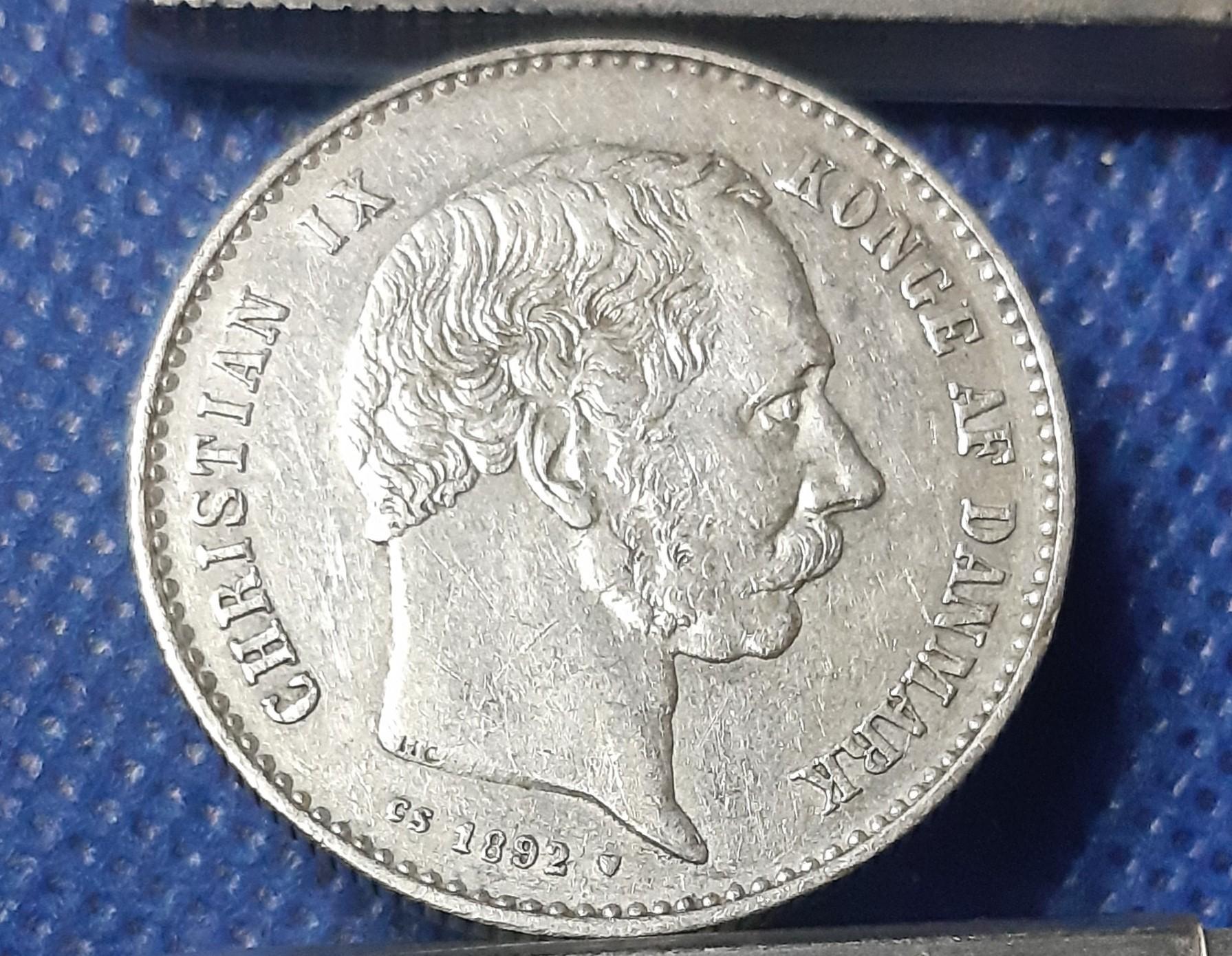 Danija 1 Krona 1892 KM#797 Sidabras (252)