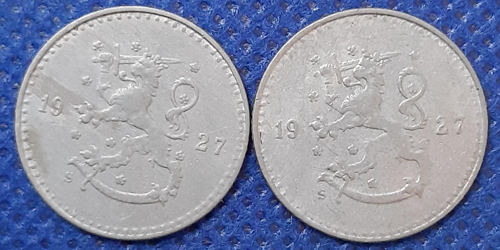 Suomija 25 Pensai 1927 KM#25 2 vnt. (361)