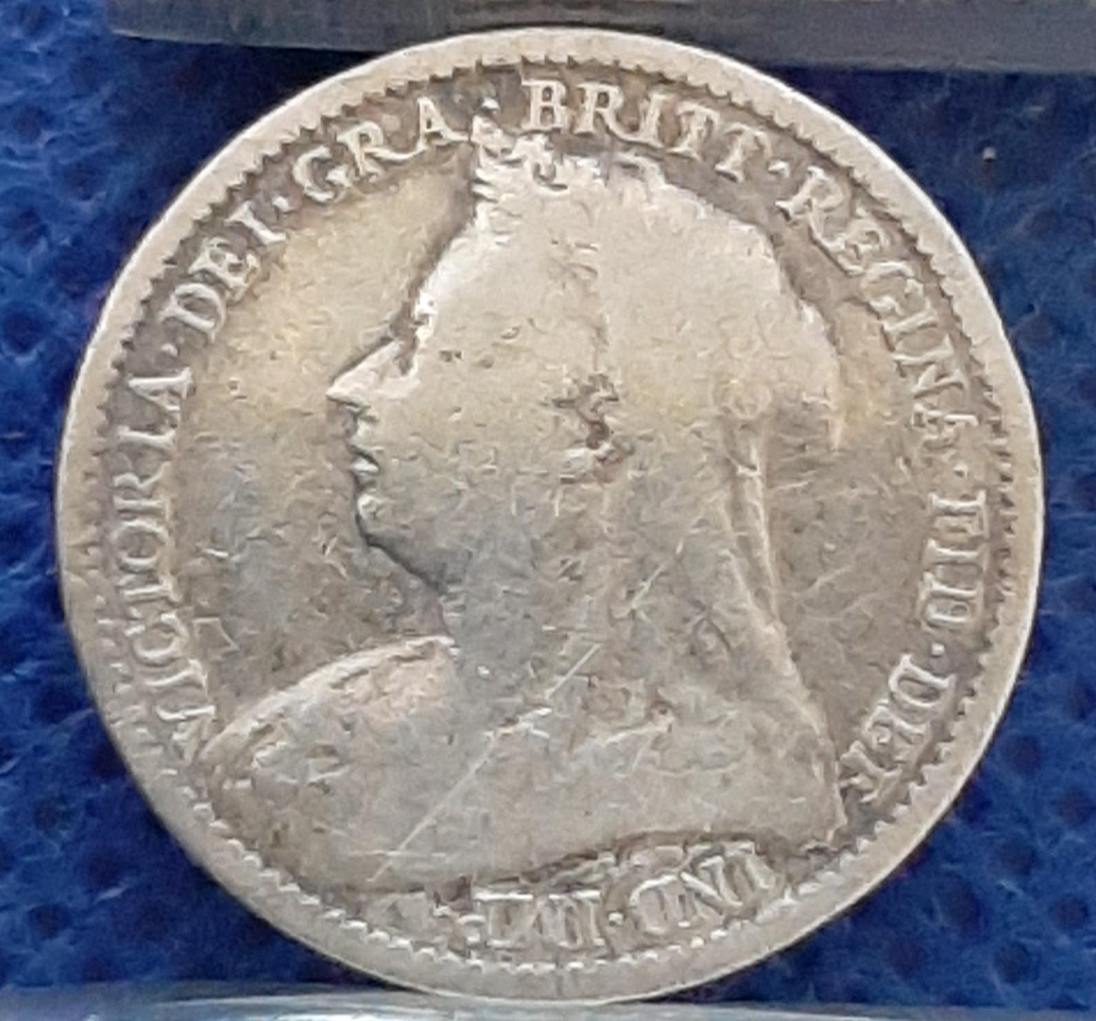 Jungtinė Karalystė 3 Pensai 1893 KM#777 (519)