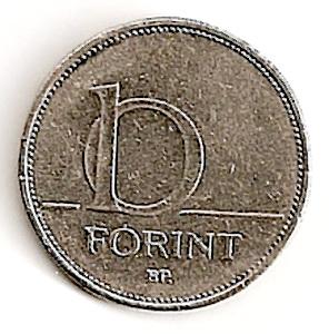 Vengrija. 10 forintų ( 2003 ) XF