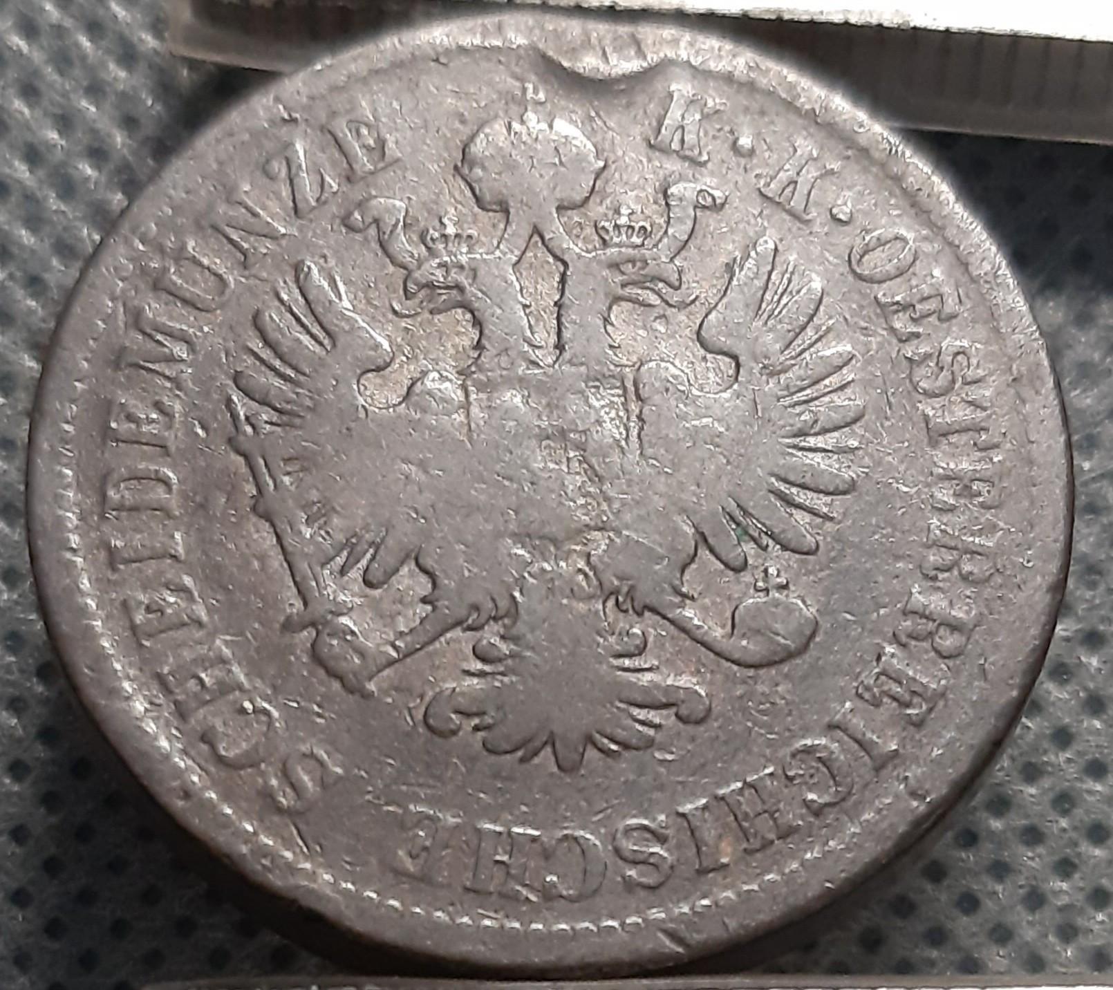 Austrija 4 Kreiceriai 1861 B KM#2194 Varis (597)