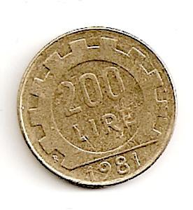 Italija. 200 lyrų ( 1998 ) VF