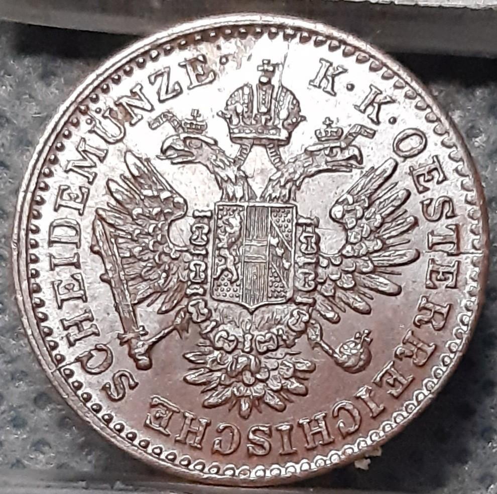 Austrija 1/4 Kreicerio 1851 A KM#2180 Varis (657)