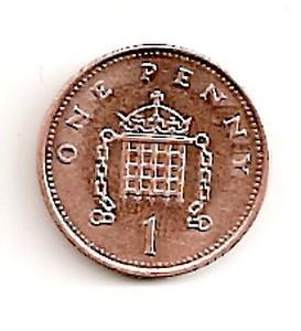 Anglija. 1 pensas ( 1988 ) XF