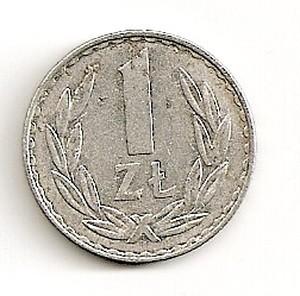 Lenkija. 1 zlotas ( 1966 ) XF