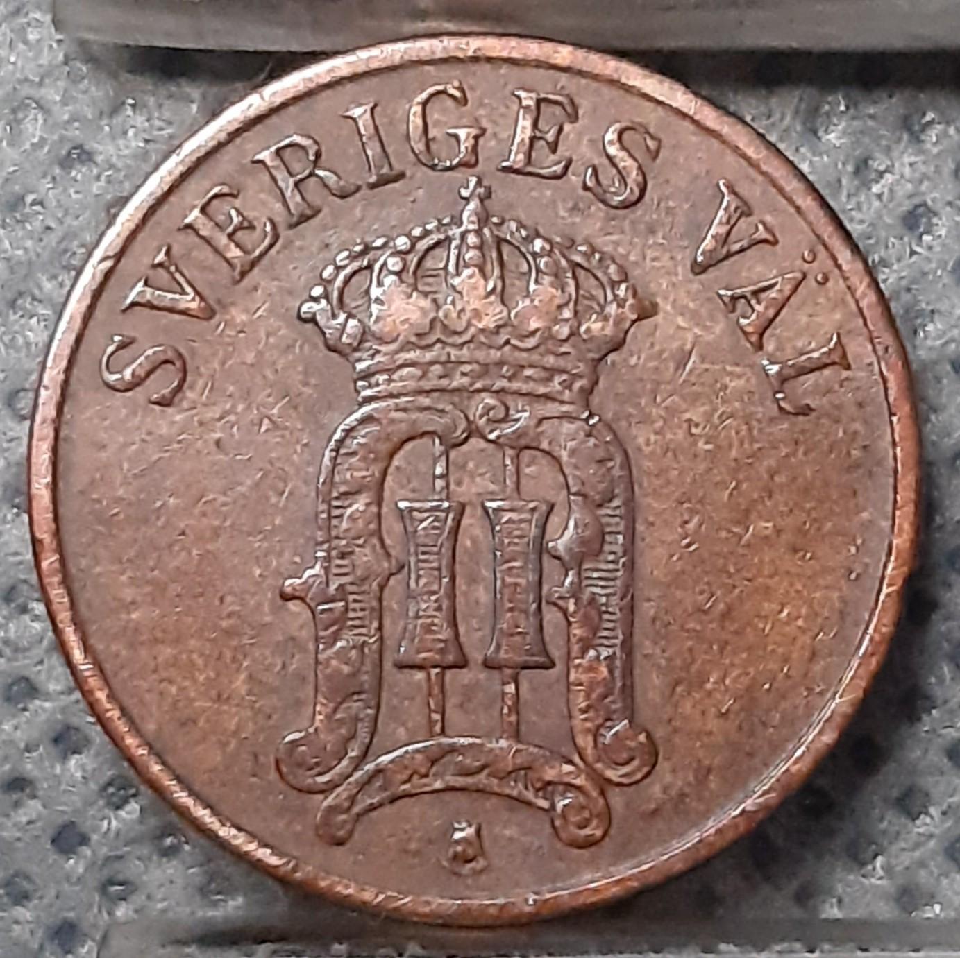 Švedija 1 Erė 1906 KM#768 Bronza (707)