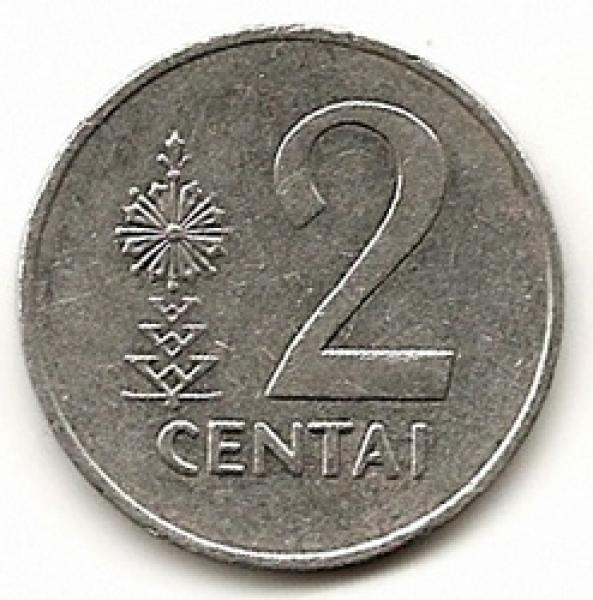 Kupčius aukcionas - Lietuva. 2 centai ( 1991 ) XF