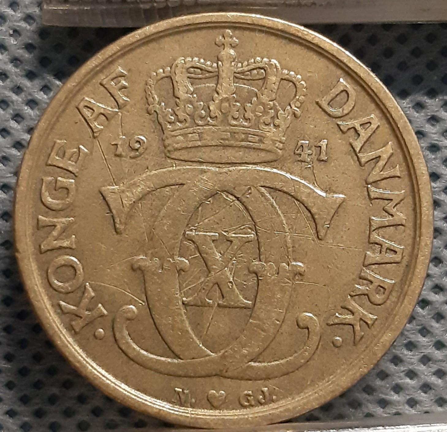 Danija 1 Krona 1941 KM#824 (726)