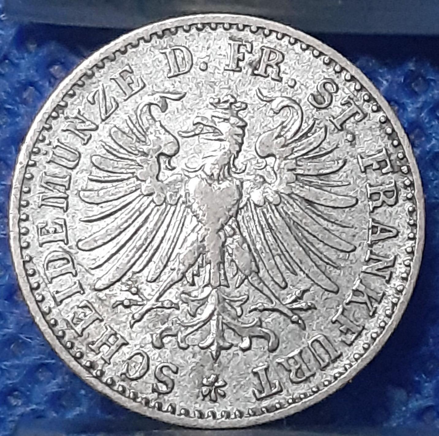 Vokietija-Frankfurtas 1 Kreiceris 1862 KM#367 (746)