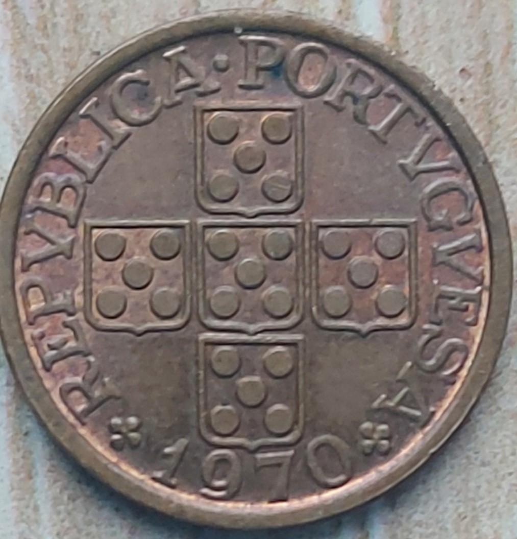 Portugalija 20 Sentavų 1970 KM#595 Bronza (A01)