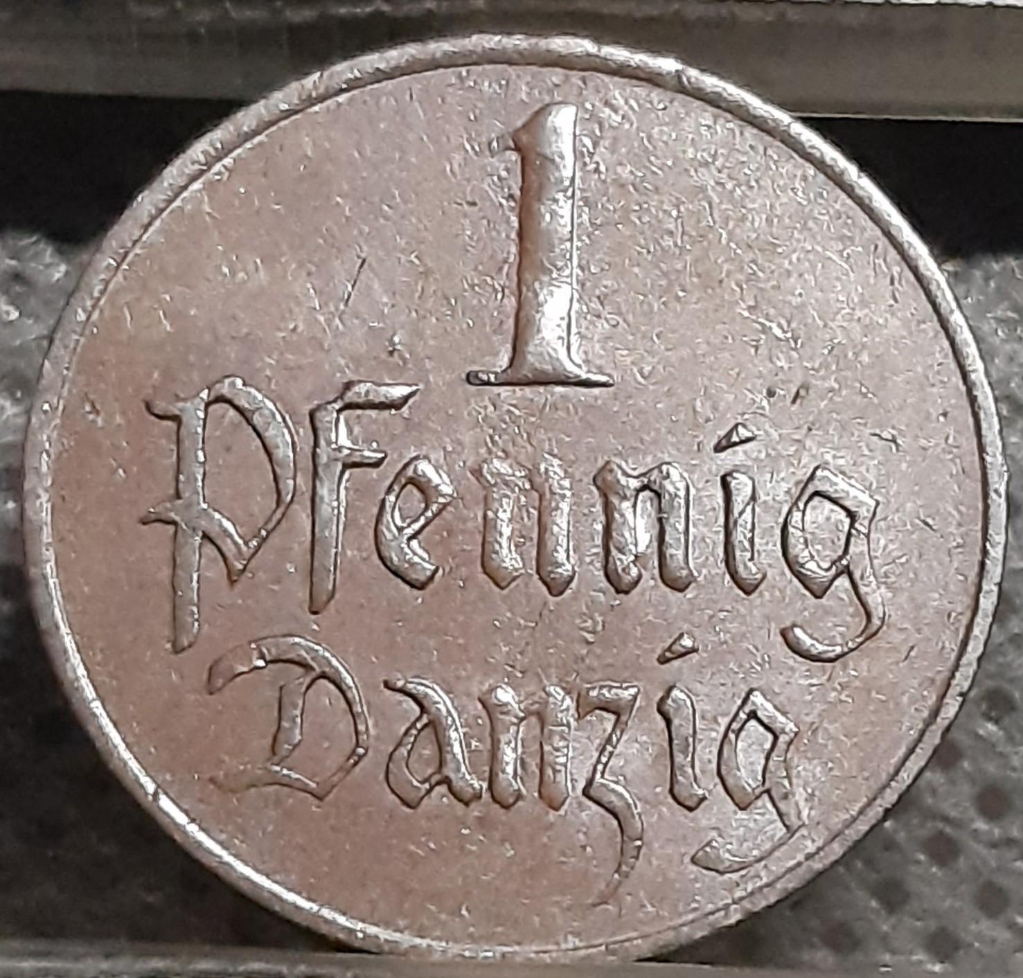 Dancigas 1 Pfenigas 1923 KM#140 Bronza (879)