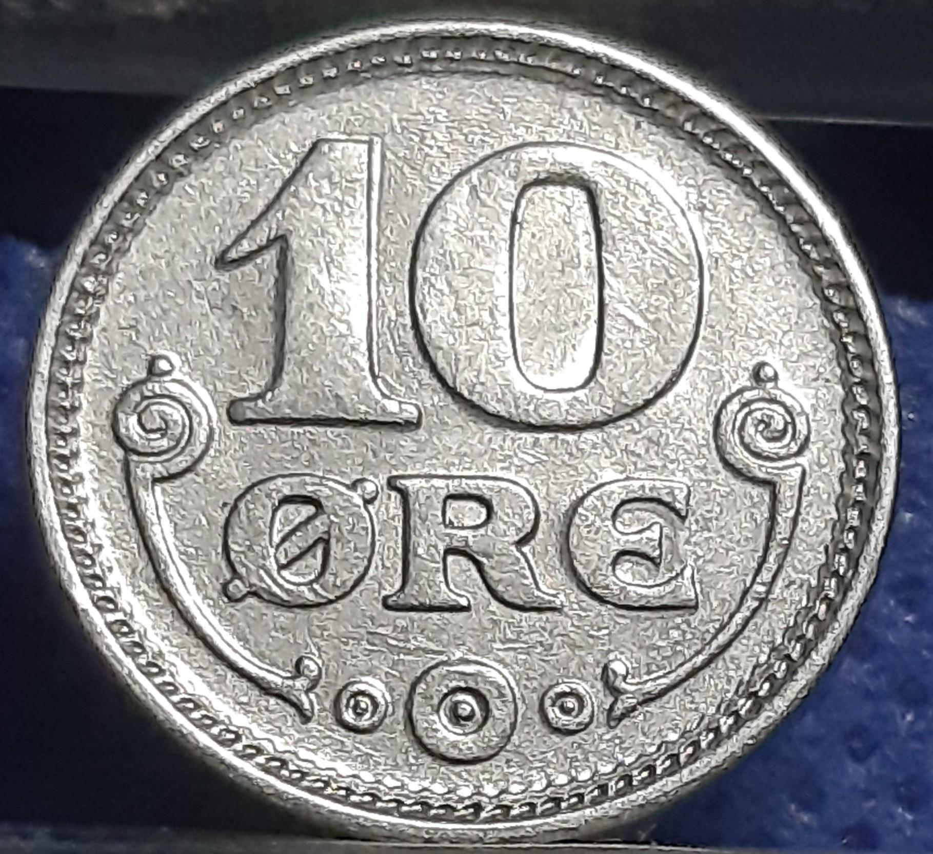 Danija 10 Erių 1921 KM#818a (921)