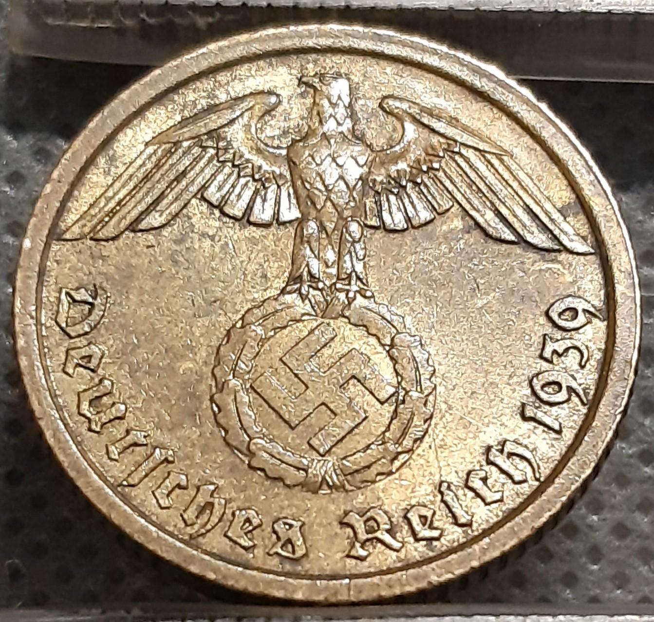 Trečiasis Reichas 10 Reichspfenigų 1939 KM#92 (998)