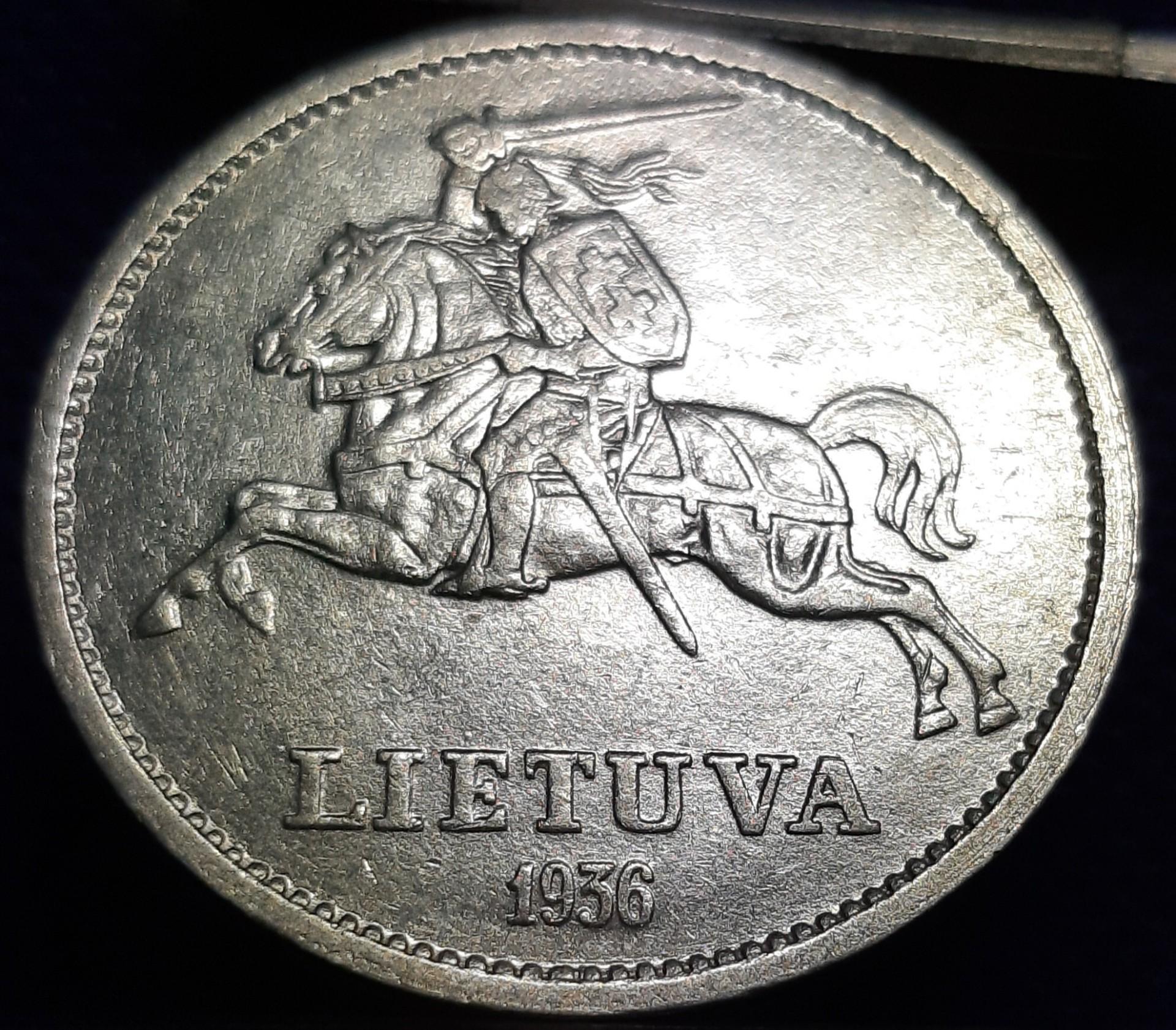 Lietuva 10 Litų 1936 KM#83 Sidabras (1027)