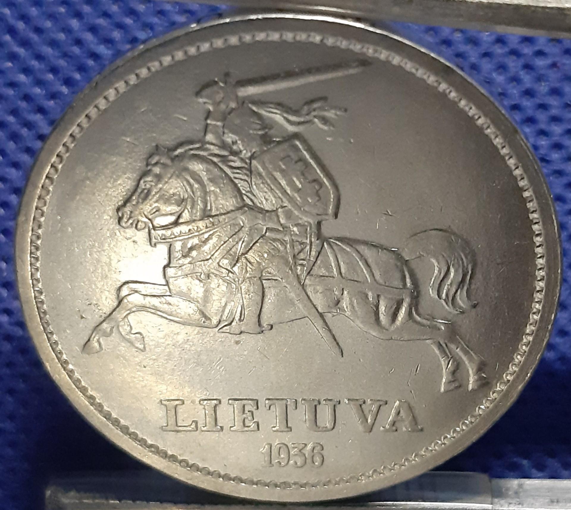 Lietuva 10 Litų 1936 KM#83 Sidabras (1027)