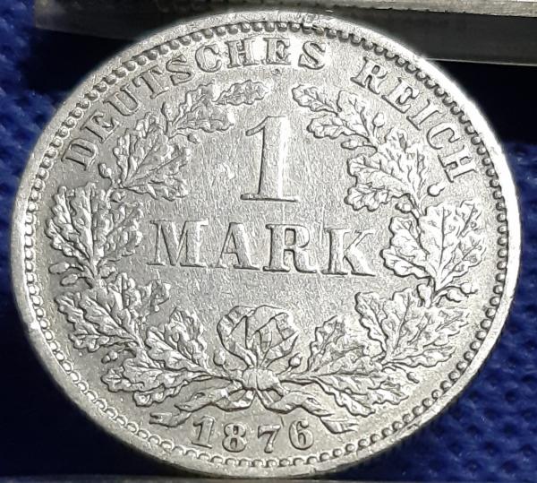 Vokietija 1 Markė 1876 F KM#7 Sidabras (1005)