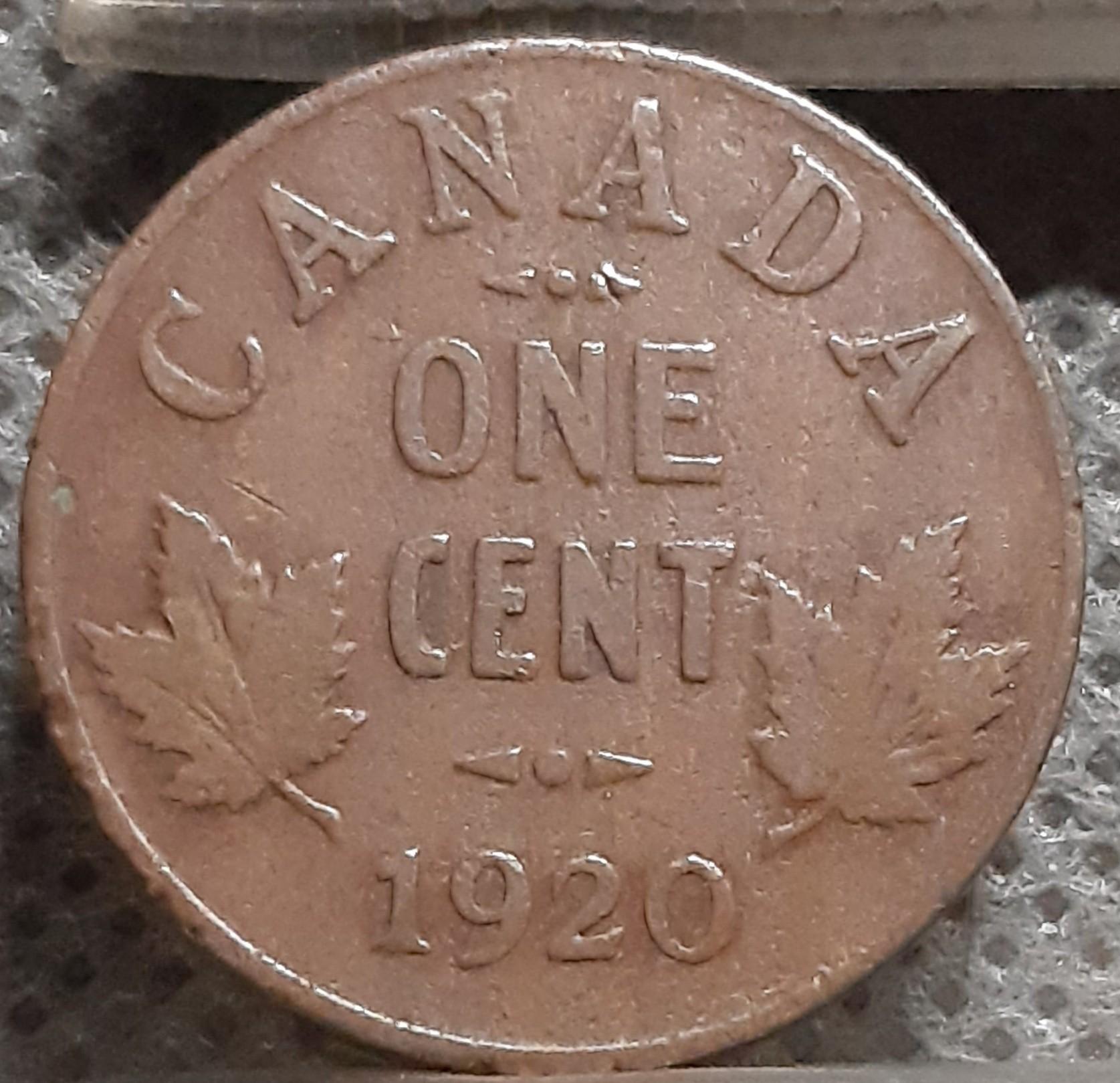 Kanada 1 Centas 1920 KM#28 Bronza (1022)