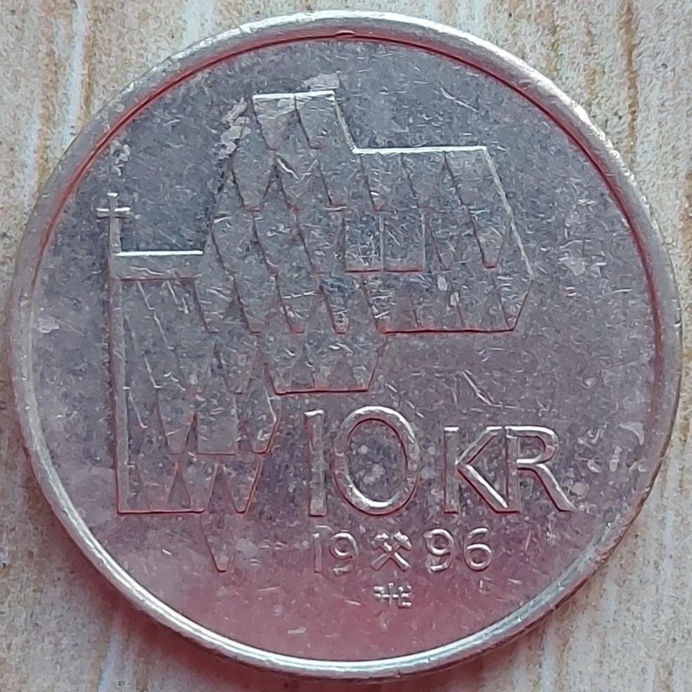 Norvegija 10 Kronų 1996 KM#457 (A01)