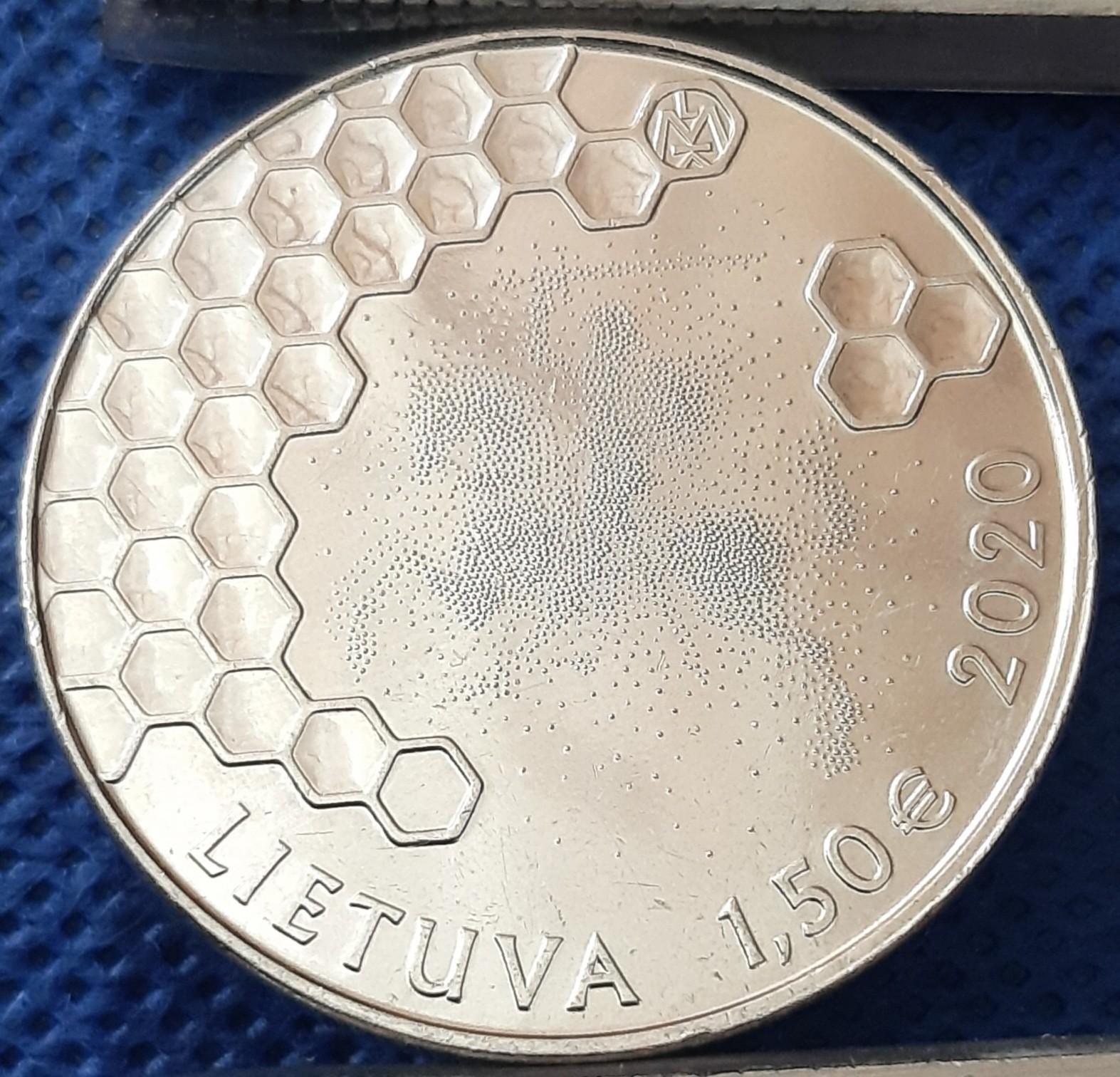 Lietuva 1 1/2 Euro 2020 UC#227 Bitininkystė (1072)