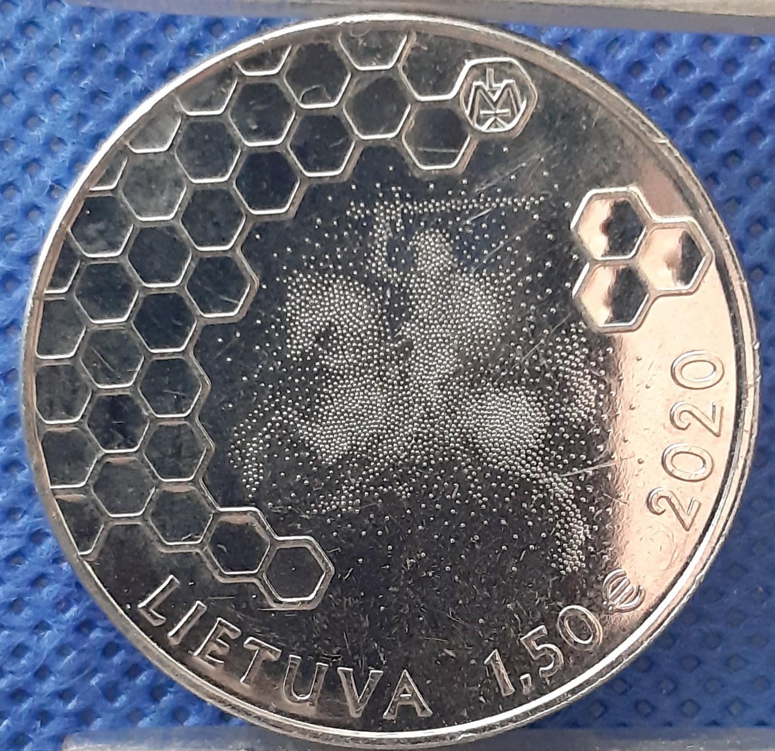 Lietuva 1 1/2 Euro 2020 UC#227 Bitininkystė (1072)