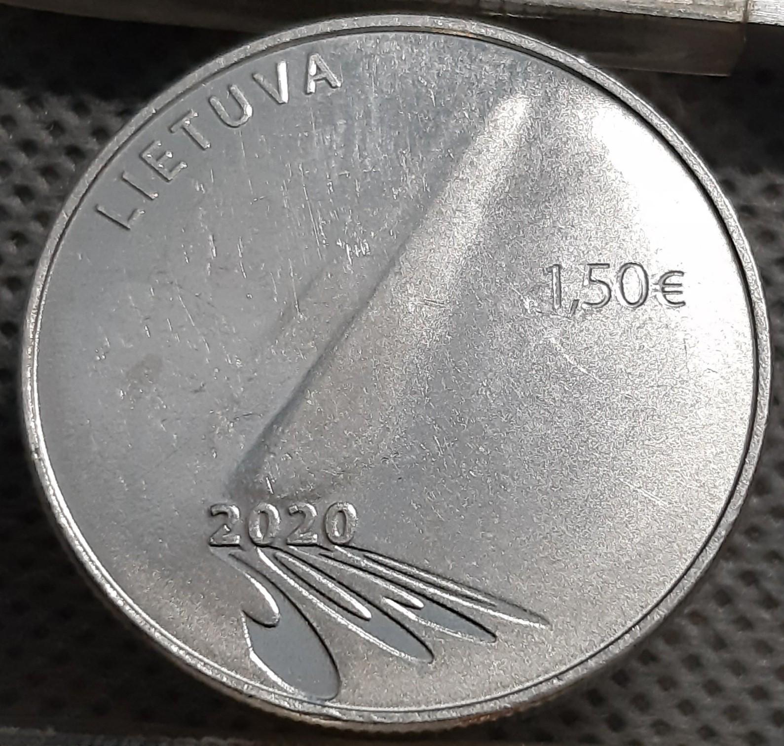 Lietuva 1 1/2 Euro 2020 UC#229 Viltis (1070)