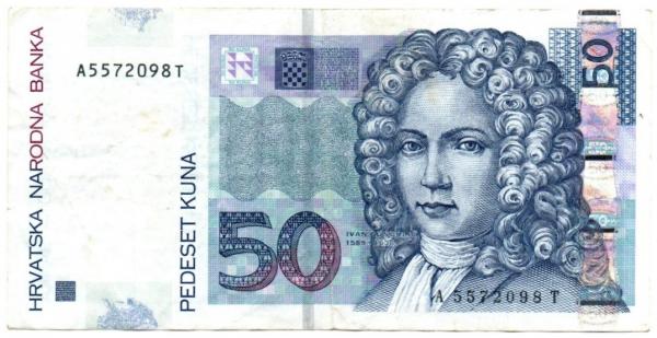 Chorvatija. 50 kunų ( 2002 ) VF