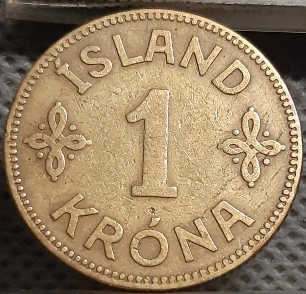 Islandija 1 Krona 1929 KM#3 (1098)