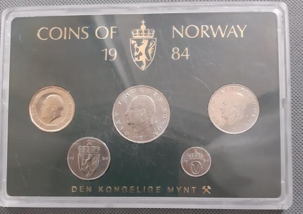Norvegija 5 Monetų Rinkinys UNC 1984 (1118)
